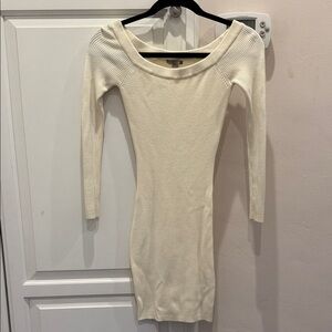 Guess Cream Long Sleeve Dress